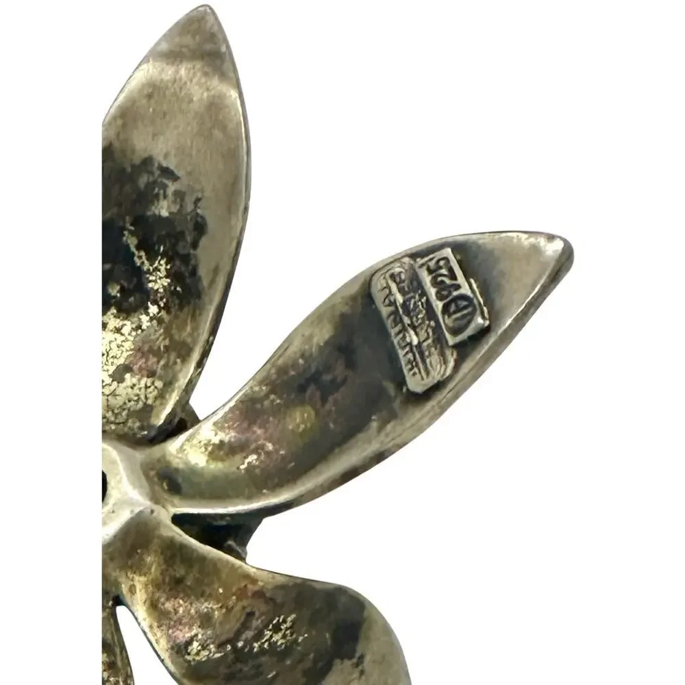 Theodore Fahrner Rare Sterling & Marcasite Pin Vintage Brooch Original Old 925
